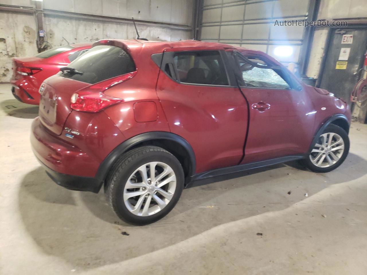 2014 Nissan Juke S Burgundy vin: JN8AF5MV5ET484764