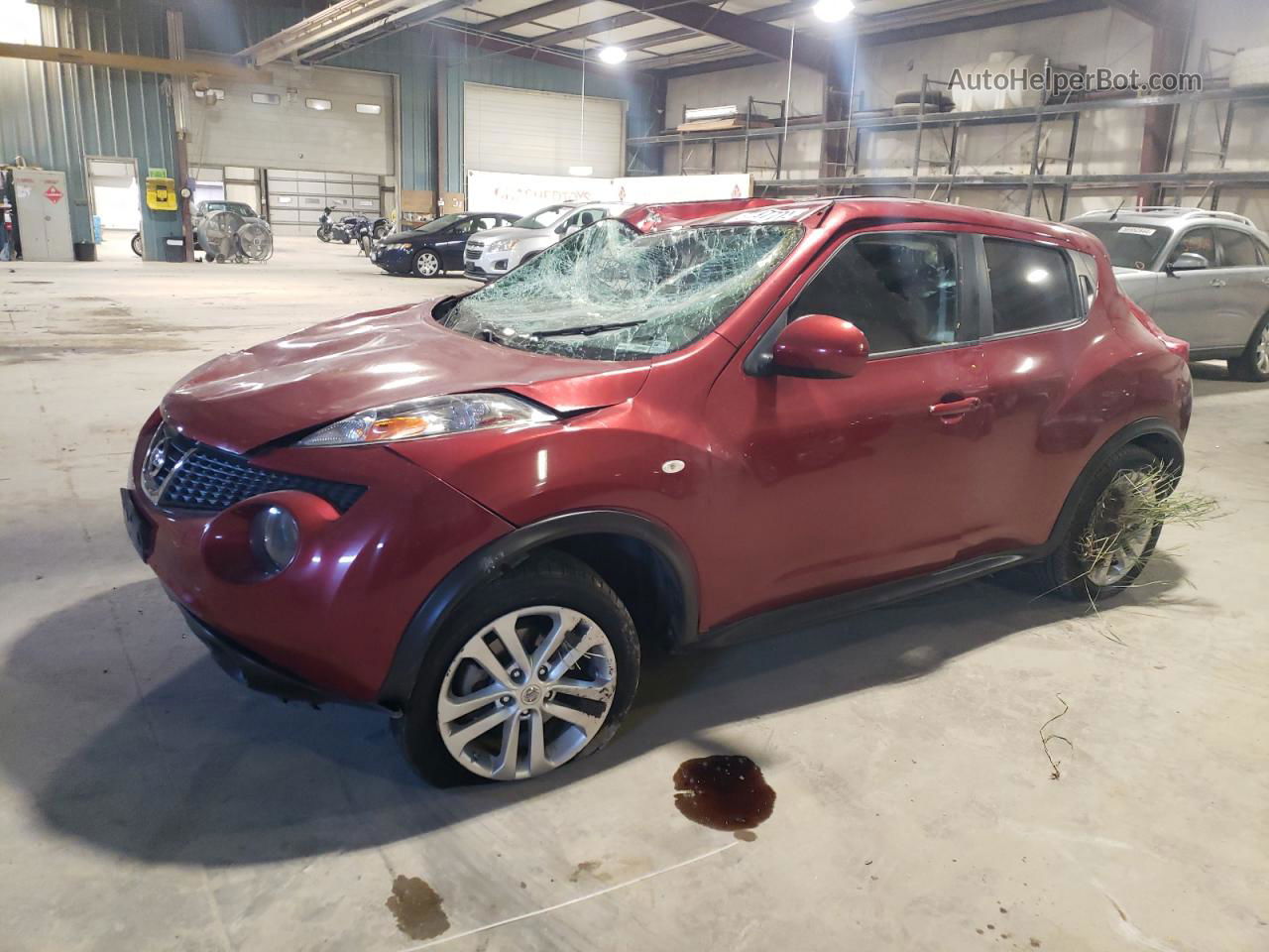 2014 Nissan Juke S Burgundy vin: JN8AF5MV5ET484764