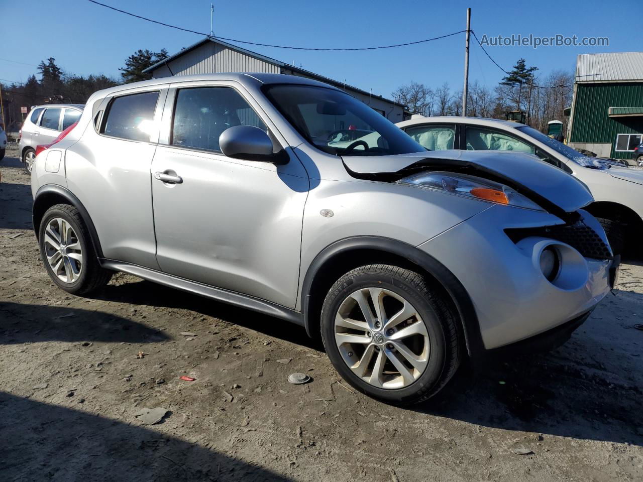 2014 Nissan Juke S Silver vin: JN8AF5MV6ET355867