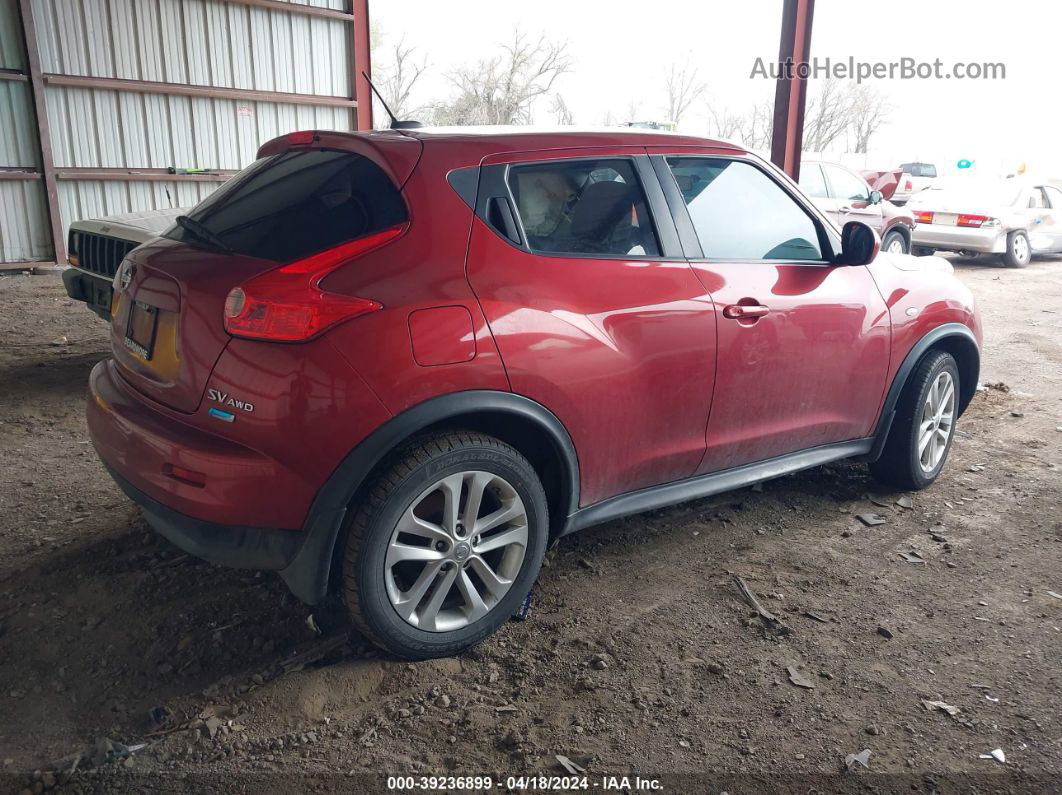 2014 Nissan Juke Sv Maroon vin: JN8AF5MV7ET356400