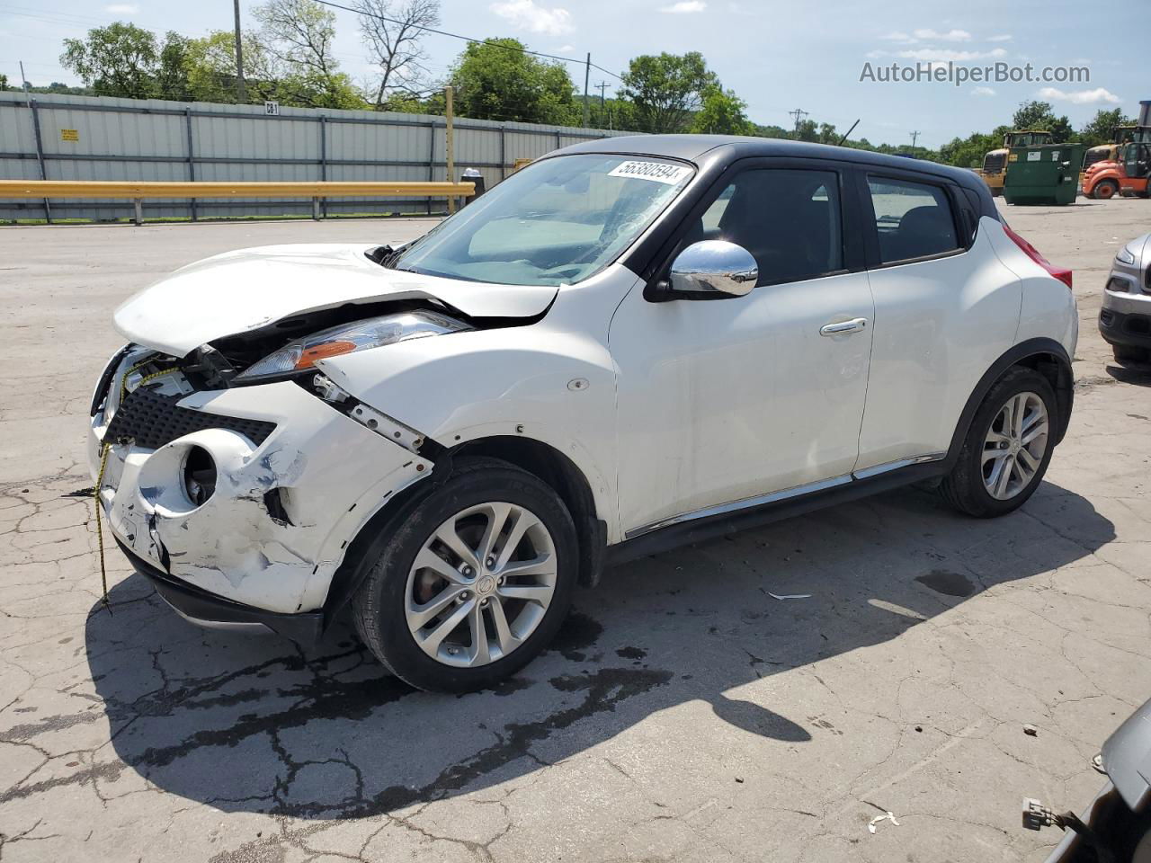 2014 Nissan Juke S White vin: JN8AF5MVXET482976