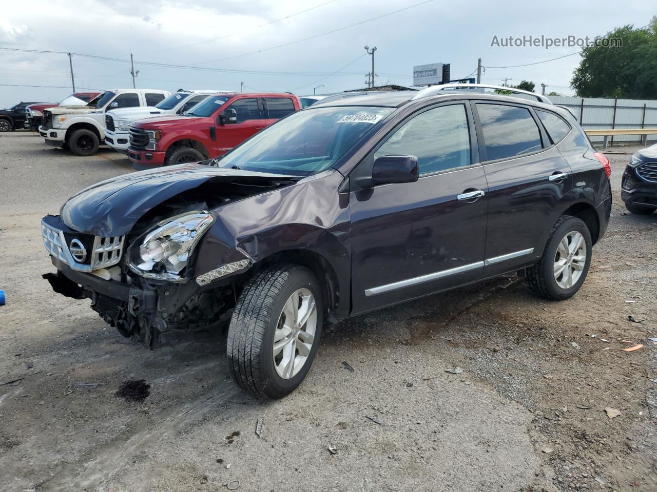 2012 Nissan Rogue S Purple vin: JN8AS5MT0CW269640