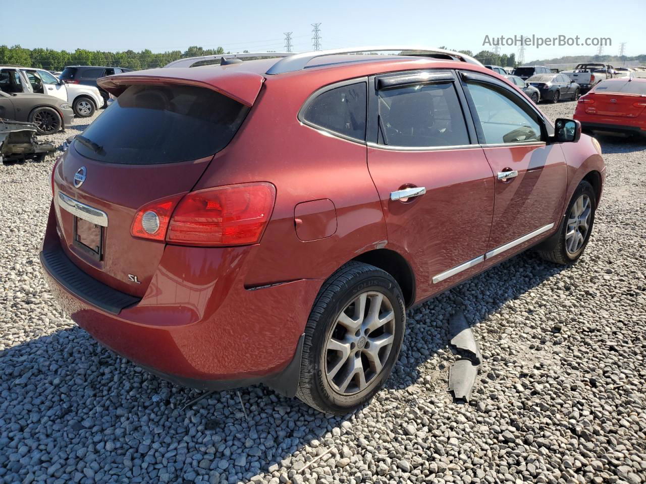 2012 Nissan Rogue S Red vin: JN8AS5MT0CW273767