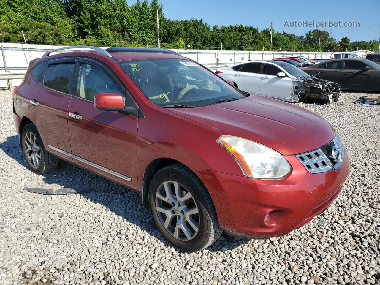 2012 Nissan Rogue S Red vin: JN8AS5MT0CW273767