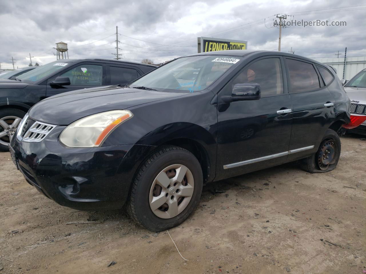 2012 Nissan Rogue S Черный vin: JN8AS5MT0CW274742