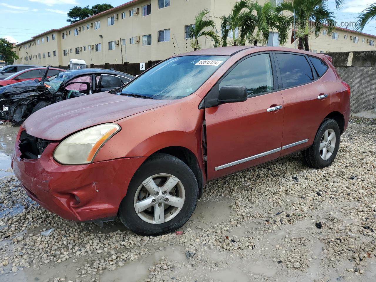 2012 Nissan Rogue S Red vin: JN8AS5MT0CW282808