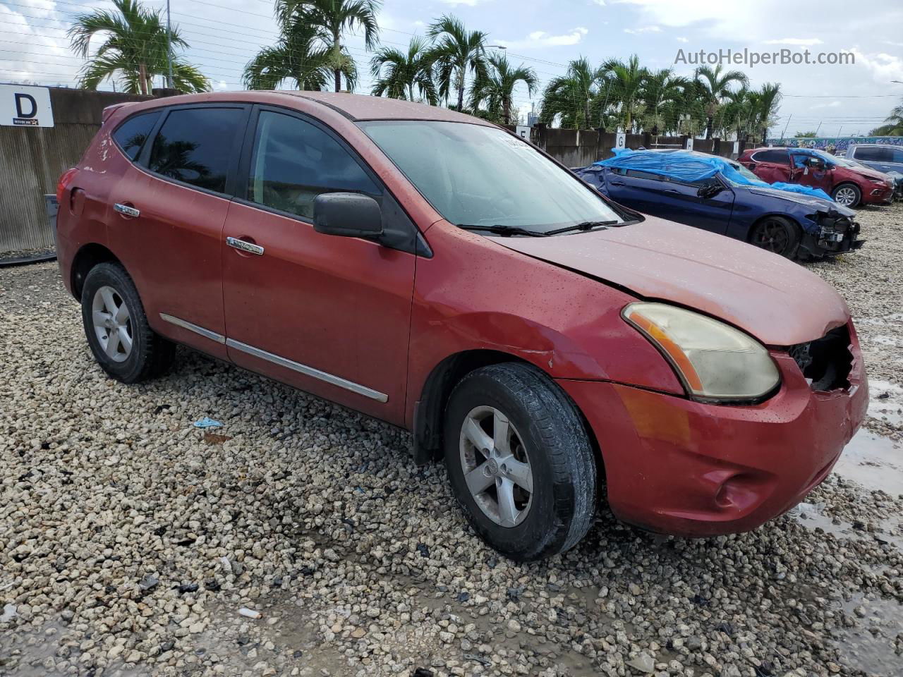 2012 Nissan Rogue S Red vin: JN8AS5MT0CW282808