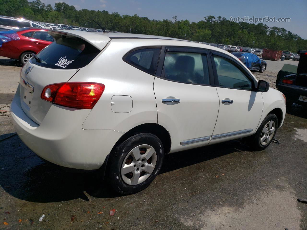 2012 Nissan Rogue S White vin: JN8AS5MT0CW284087