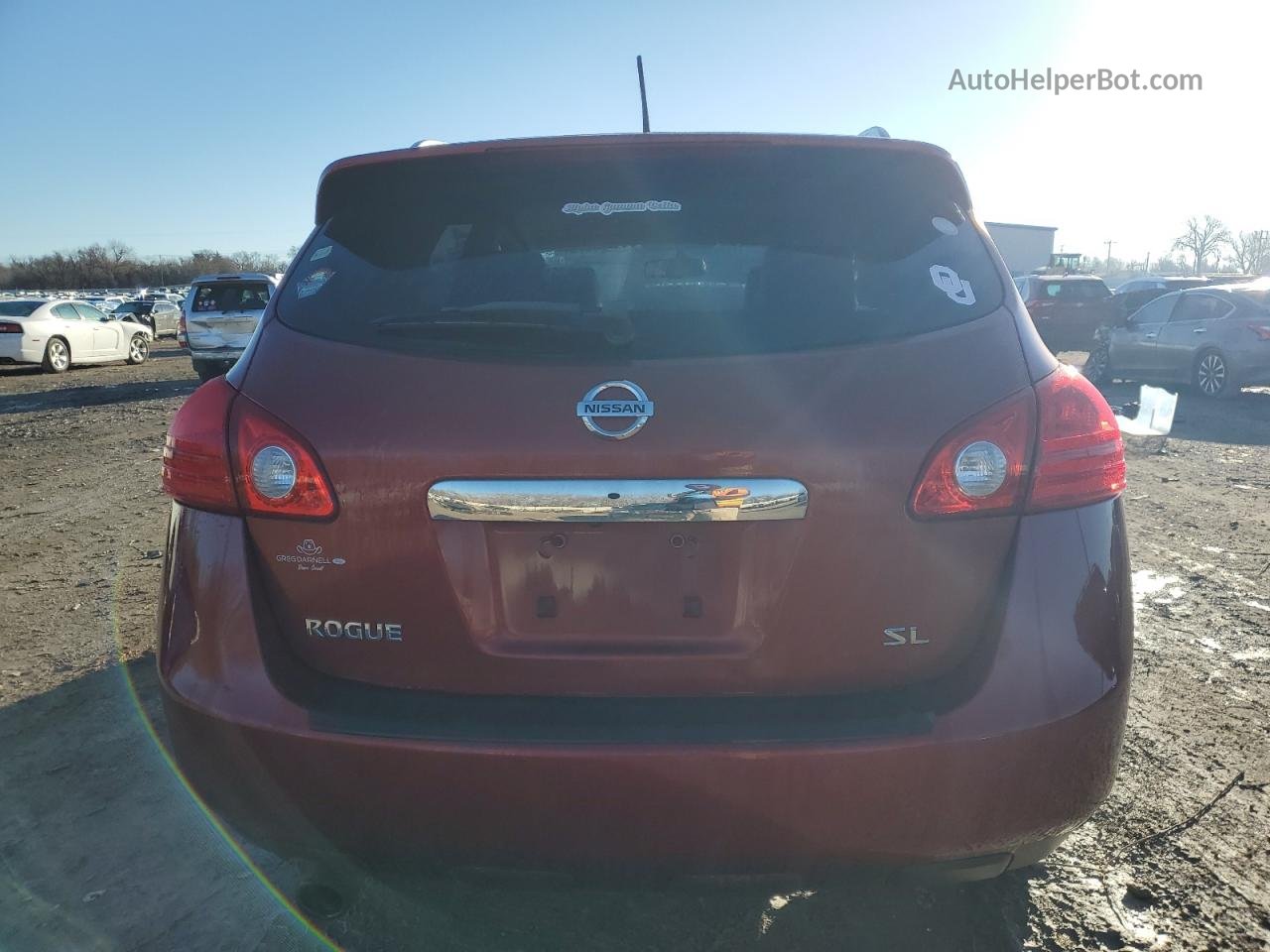 2012 Nissan Rogue S Red vin: JN8AS5MT0CW289760