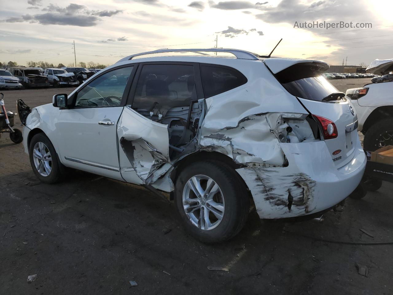 2012 Nissan Rogue S White vin: JN8AS5MT0CW289967