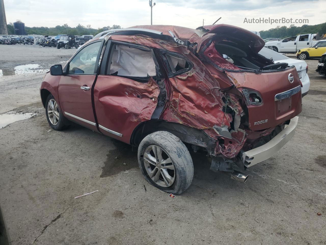 2012 Nissan Rogue S Burgundy vin: JN8AS5MT0CW291637