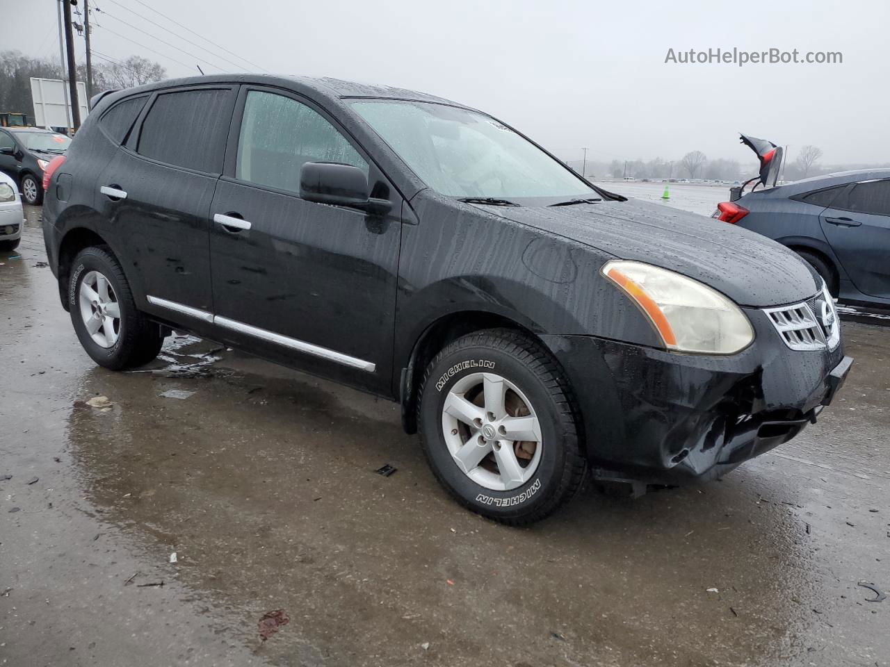 2012 Nissan Rogue S Black vin: JN8AS5MT0CW607196