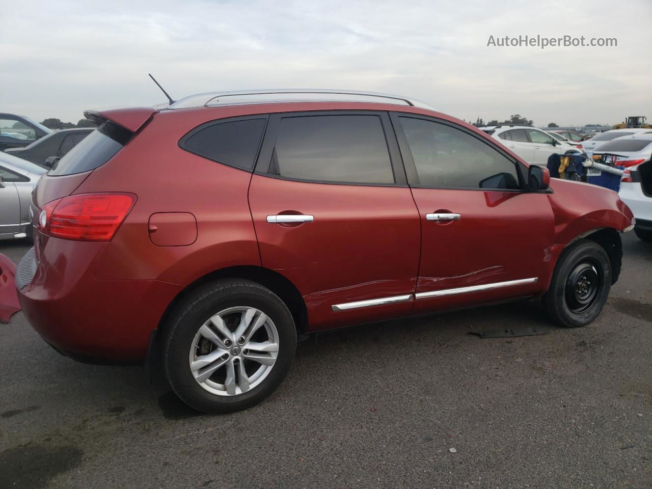 2012 Nissan Rogue S Red vin: JN8AS5MT1CW250532