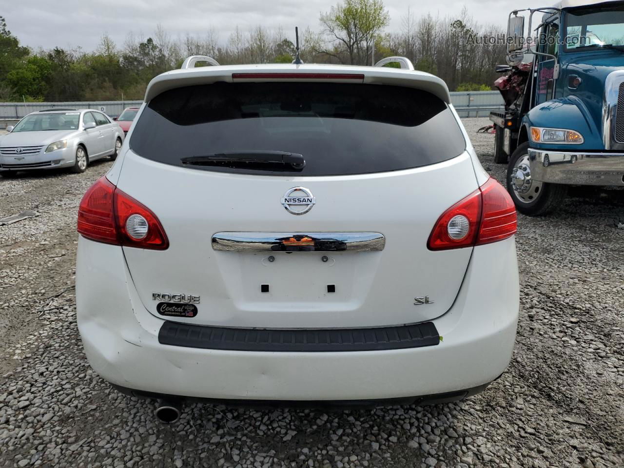 2012 Nissan Rogue S White vin: JN8AS5MT1CW252734