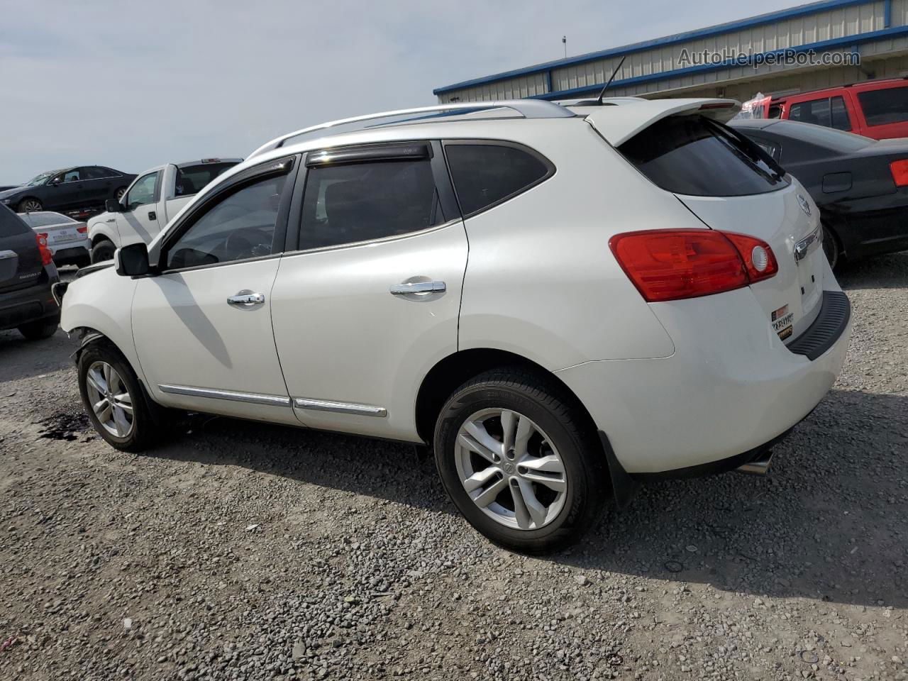 2012 Nissan Rogue S White vin: JN8AS5MT1CW252751