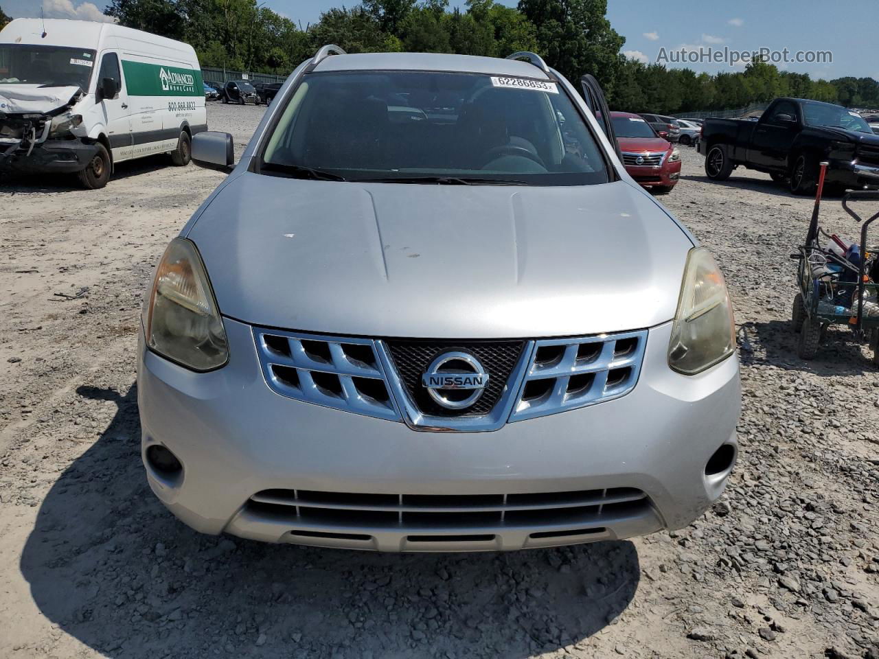 2012 Nissan Rogue S Silver vin: JN8AS5MT1CW258243