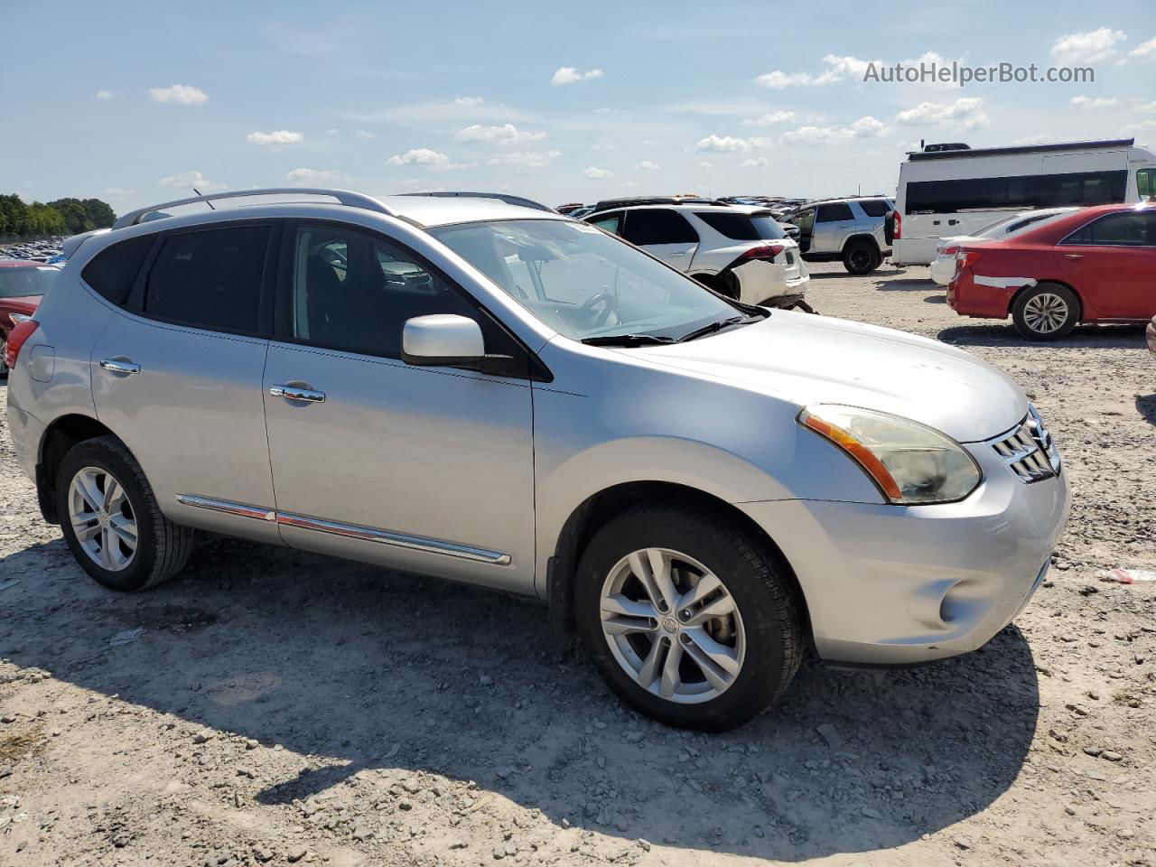 2012 Nissan Rogue S Silver vin: JN8AS5MT1CW258243