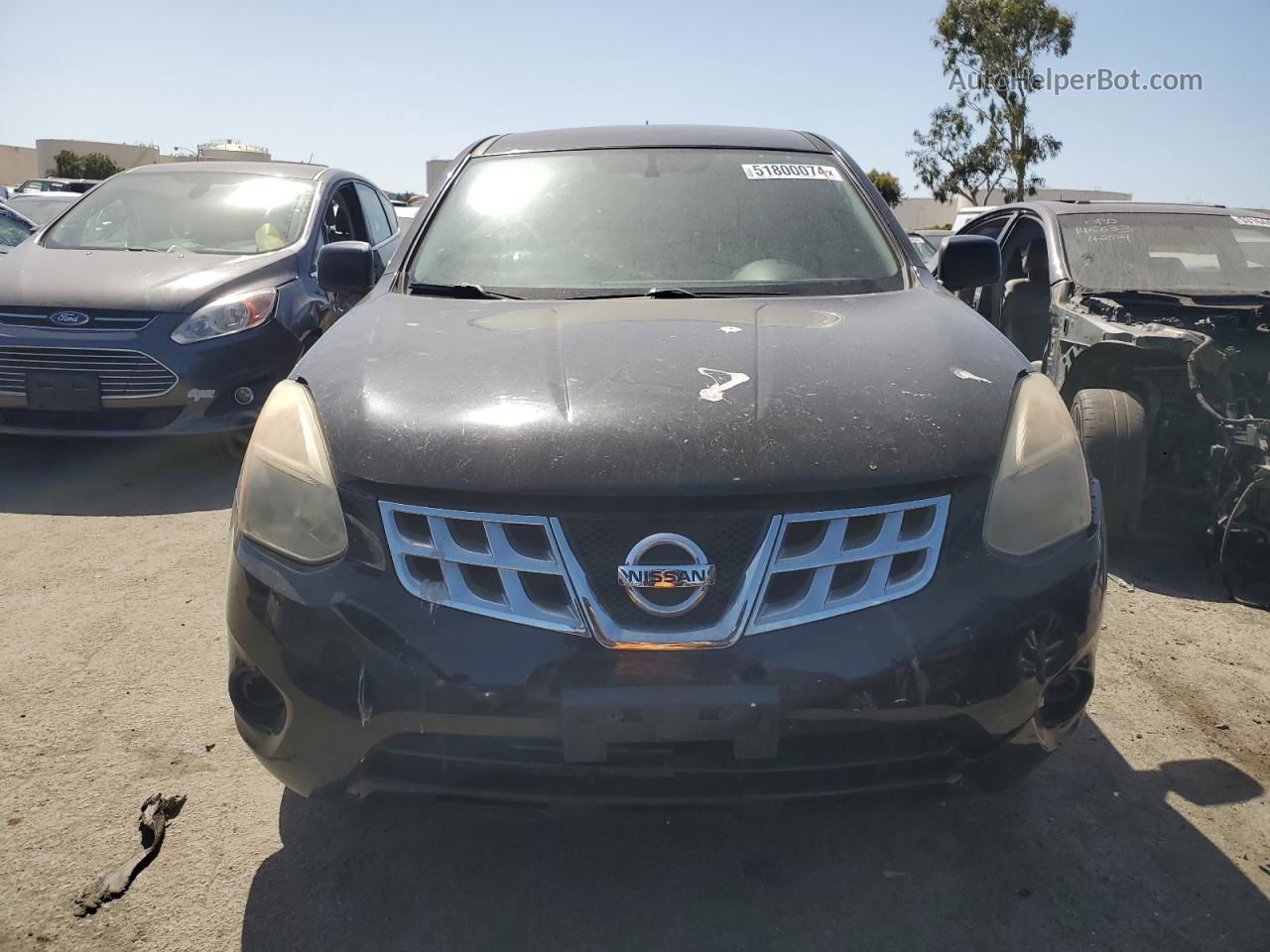 2012 Nissan Rogue S Черный vin: JN8AS5MT1CW264558