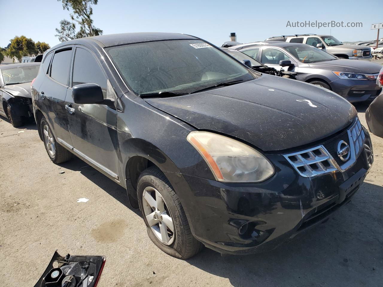 2012 Nissan Rogue S Черный vin: JN8AS5MT1CW264558