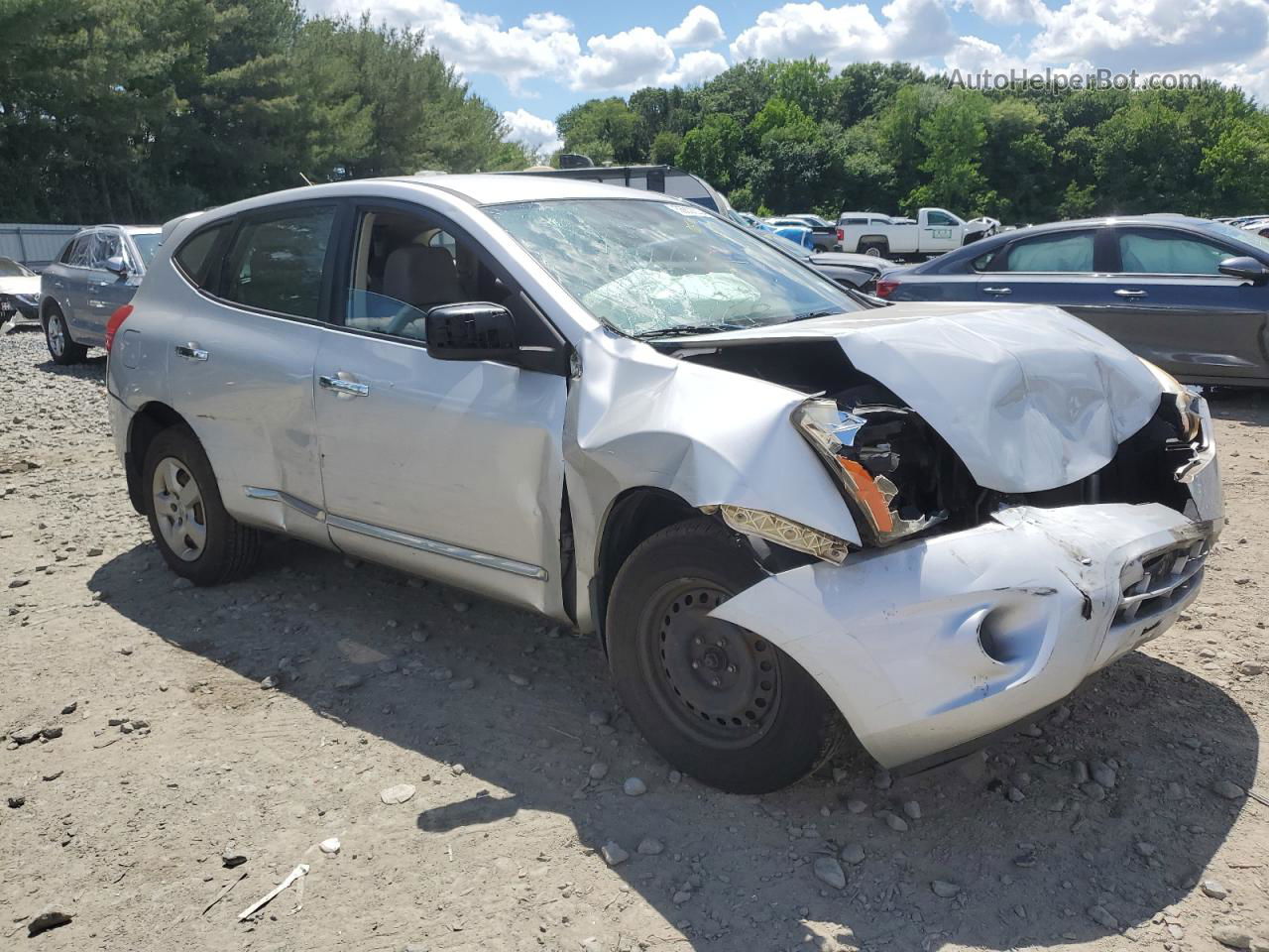 2012 Nissan Rogue S Silver vin: JN8AS5MT1CW265919