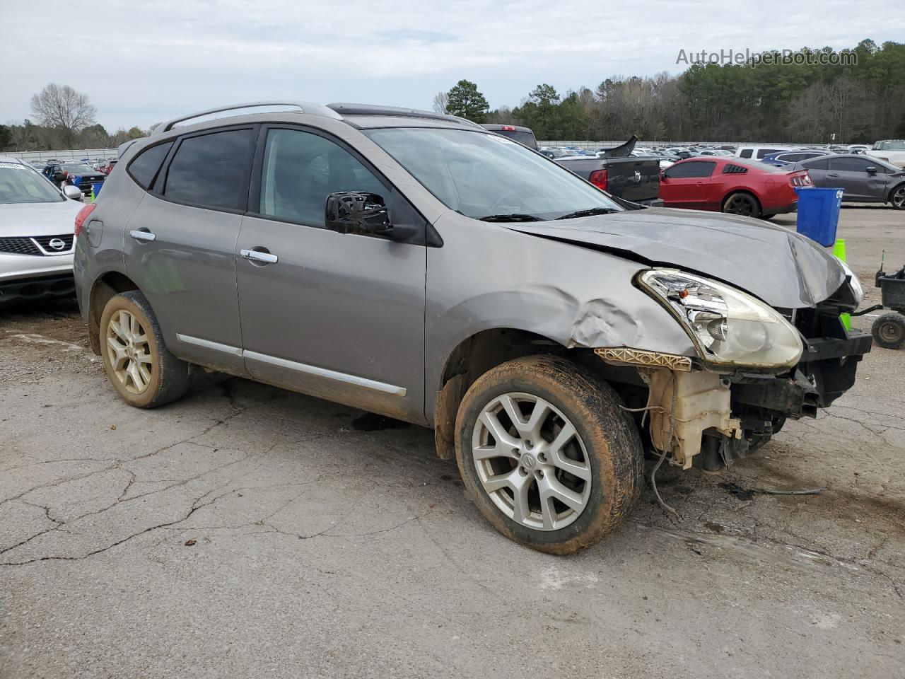 2012 Nissan Rogue S Silver vin: JN8AS5MT1CW269095