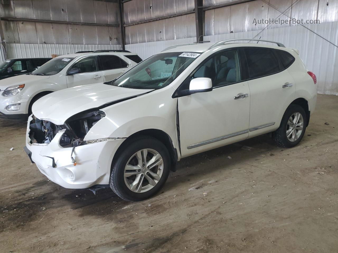 2012 Nissan Rogue S White vin: JN8AS5MT1CW269971