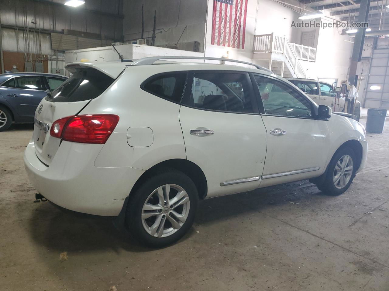 2012 Nissan Rogue S White vin: JN8AS5MT1CW269971