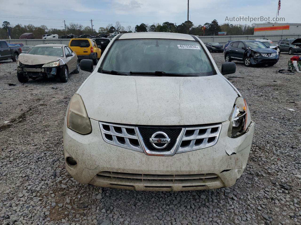 2012 Nissan Rogue S White vin: JN8AS5MT1CW272868