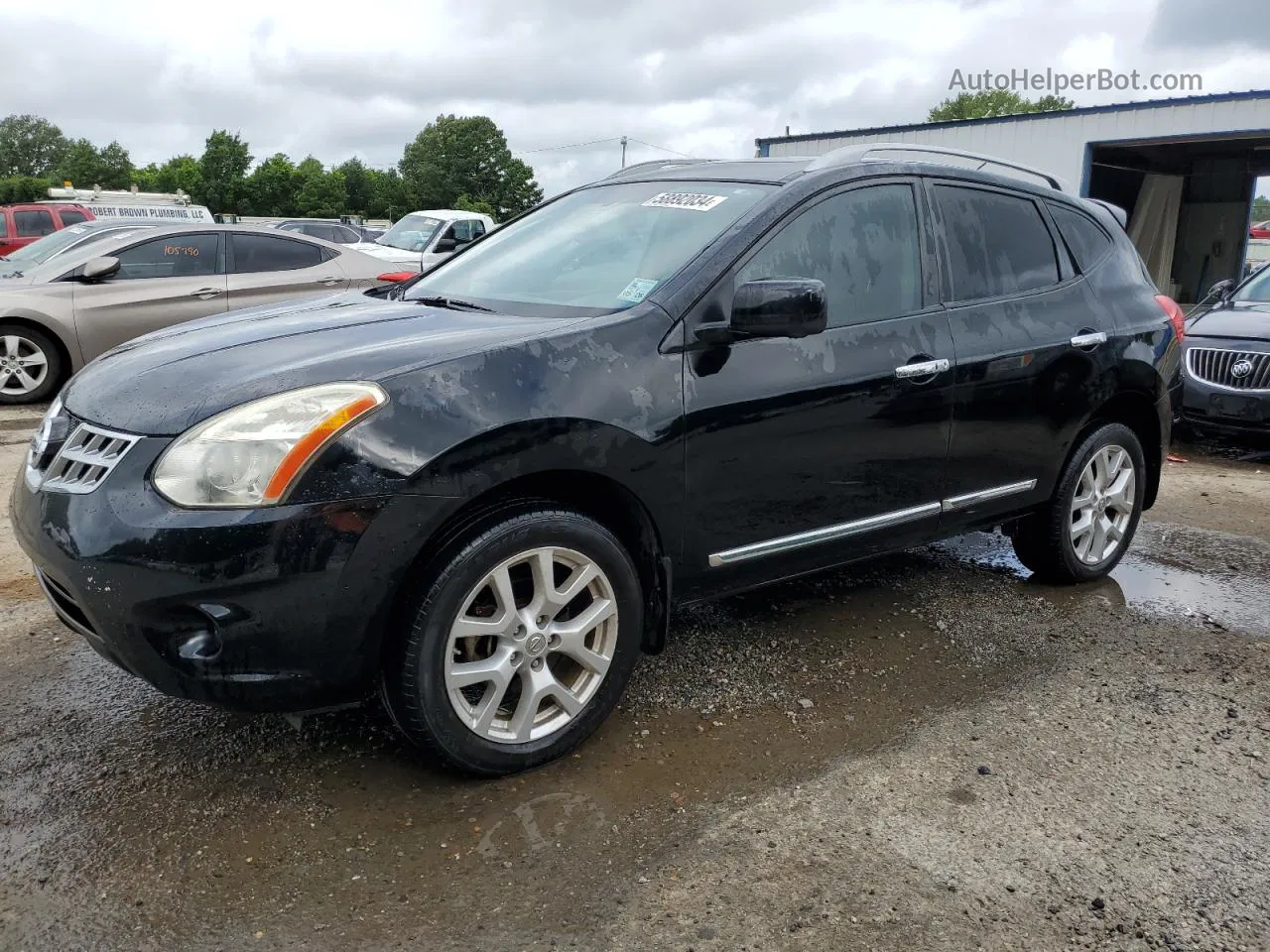 2012 Nissan Rogue S Black vin: JN8AS5MT1CW277827