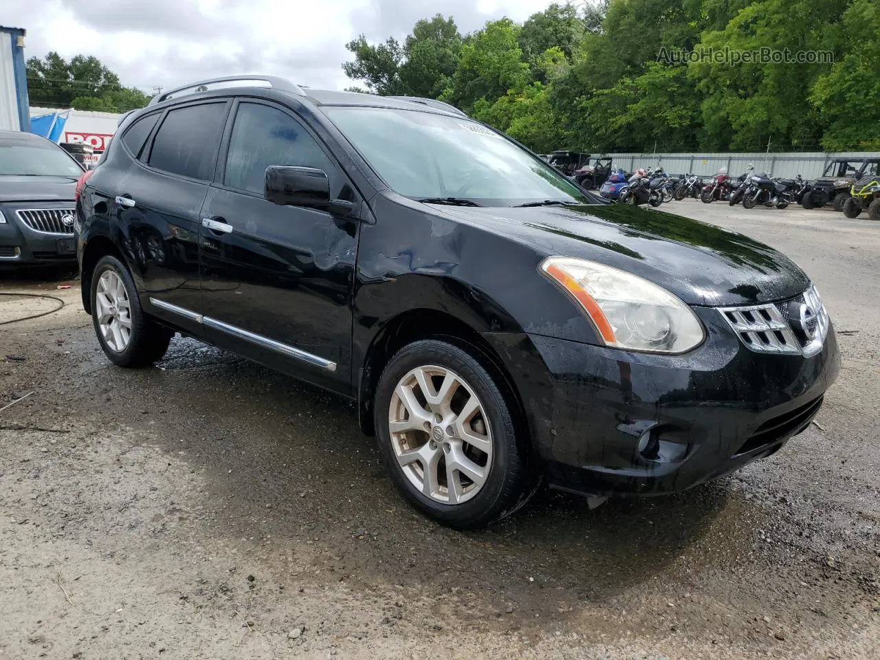 2012 Nissan Rogue S Black vin: JN8AS5MT1CW277827