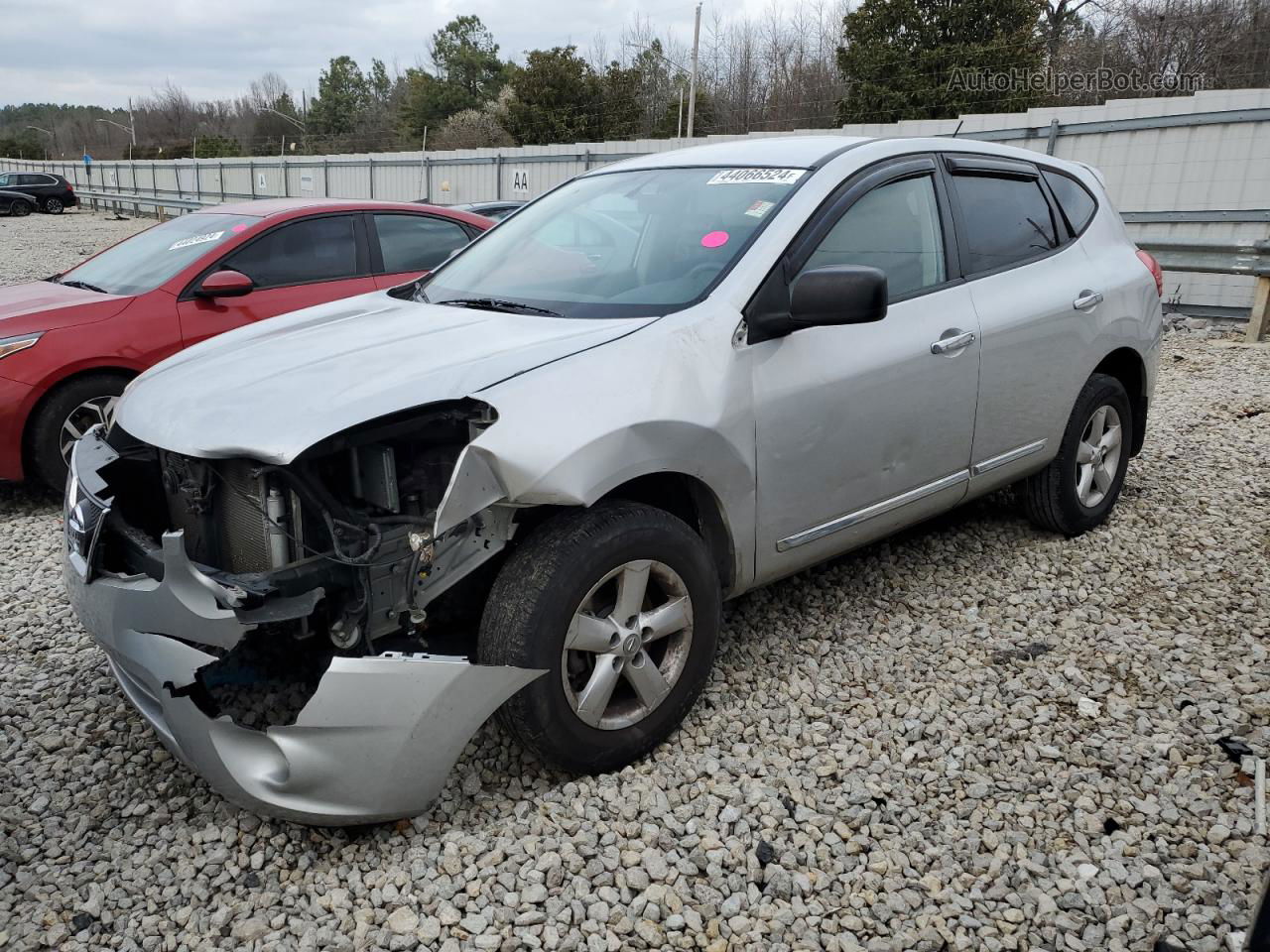 2012 Nissan Rogue S Silver vin: JN8AS5MT1CW279058