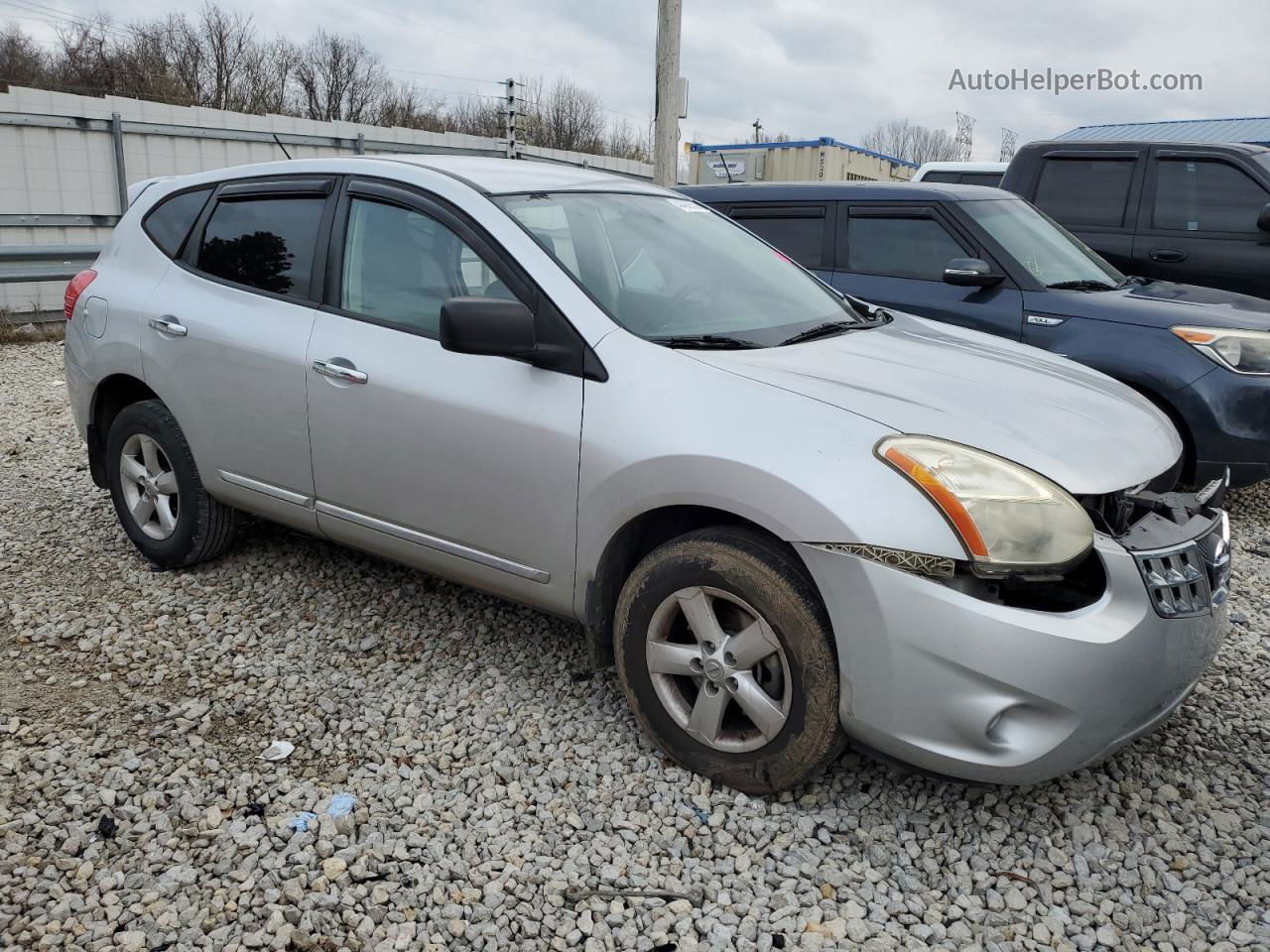 2012 Nissan Rogue S Silver vin: JN8AS5MT1CW279058