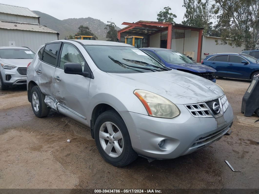 2012 Nissan Rogue S Silver vin: JN8AS5MT1CW288102