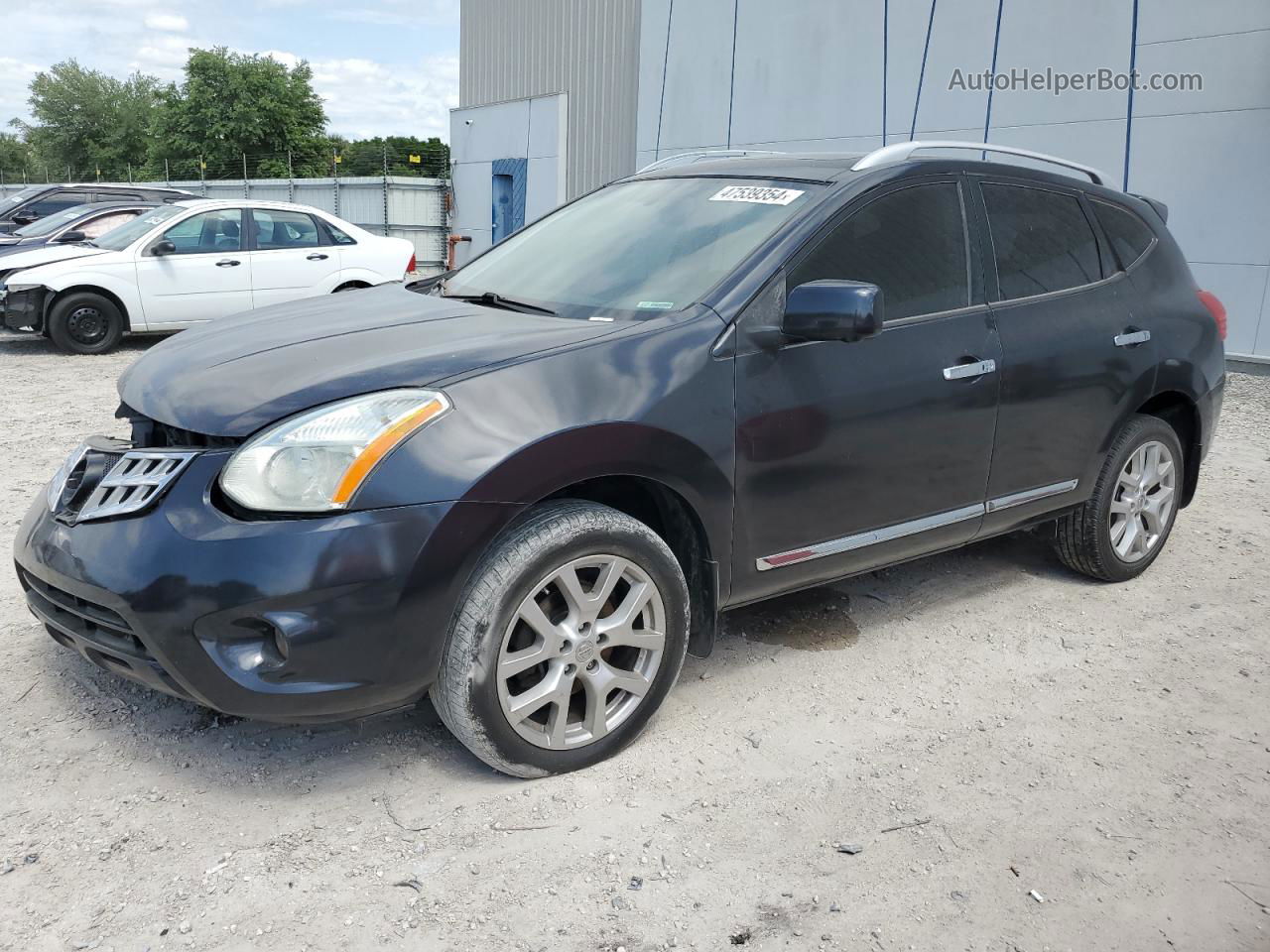 2012 Nissan Rogue S Черный vin: JN8AS5MT1CW292067