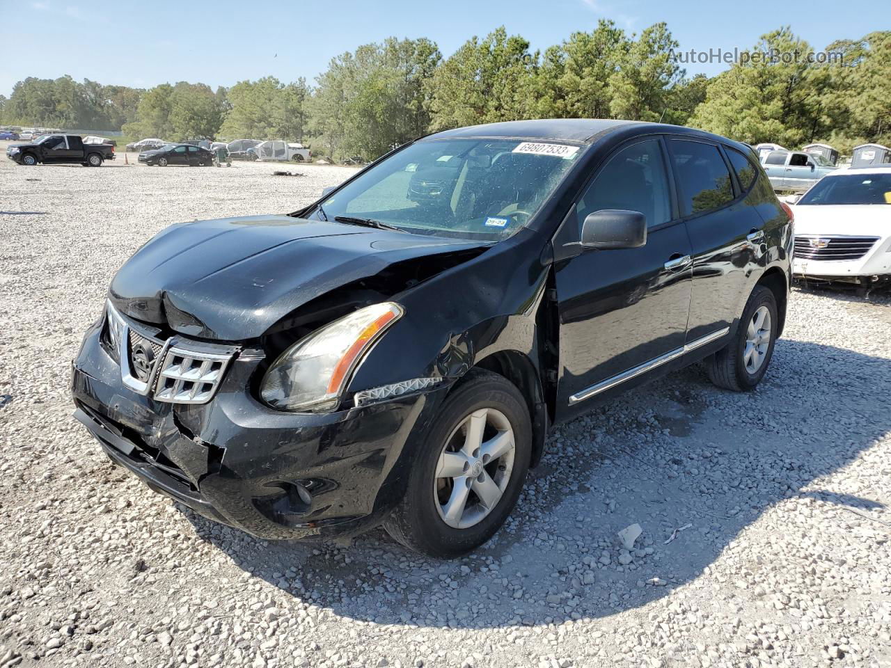 2012 Nissan Rogue S Black vin: JN8AS5MT1CW301351