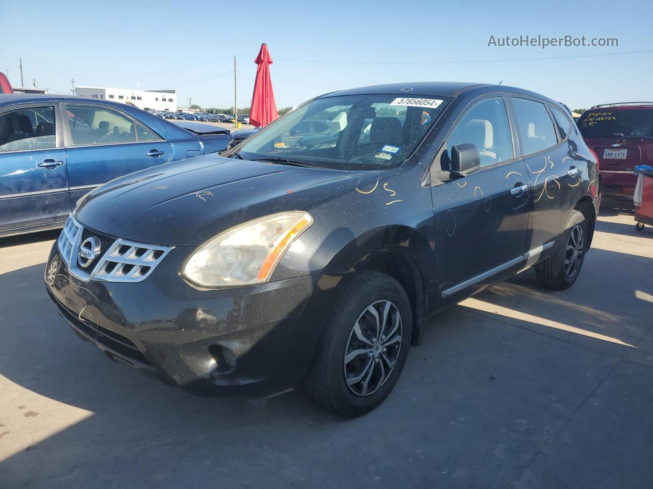 2012 Nissan Rogue S Black vin: JN8AS5MT1CW603075