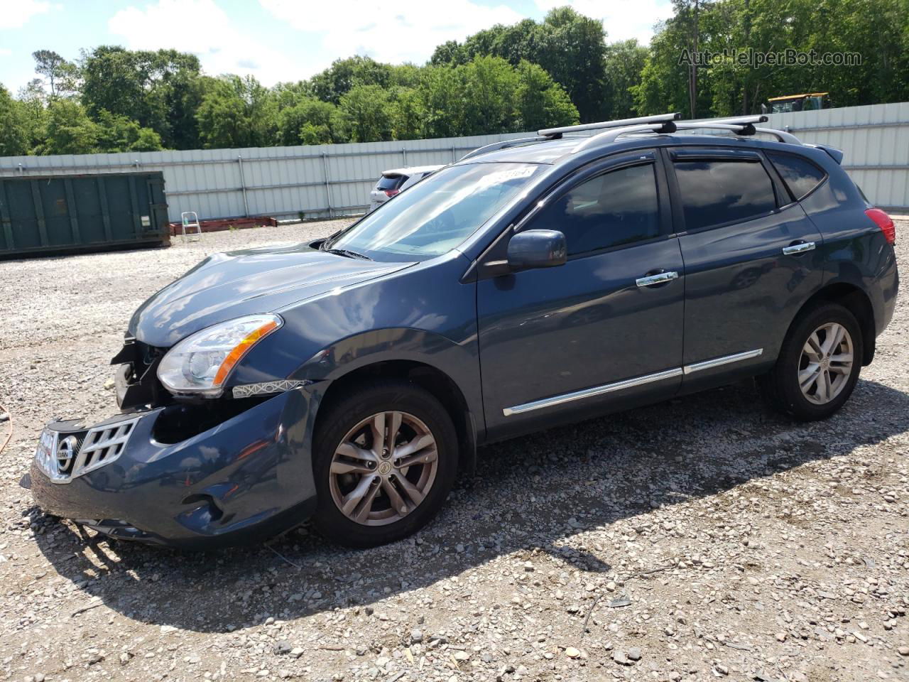 2012 Nissan Rogue S Синий vin: JN8AS5MT1CW605960