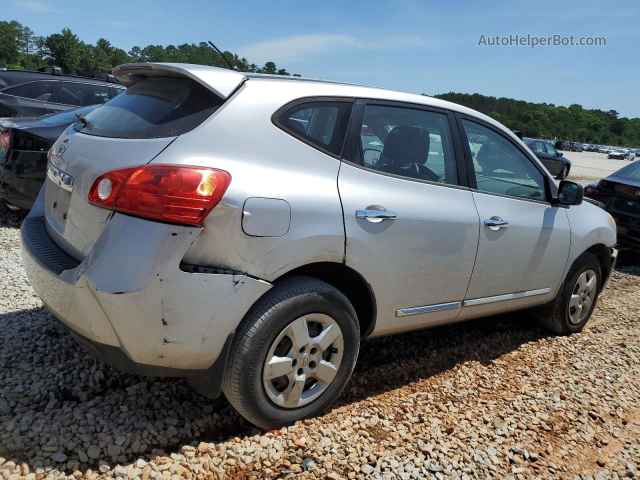 2012 Nissan Rogue S Silver vin: JN8AS5MT2CW268750