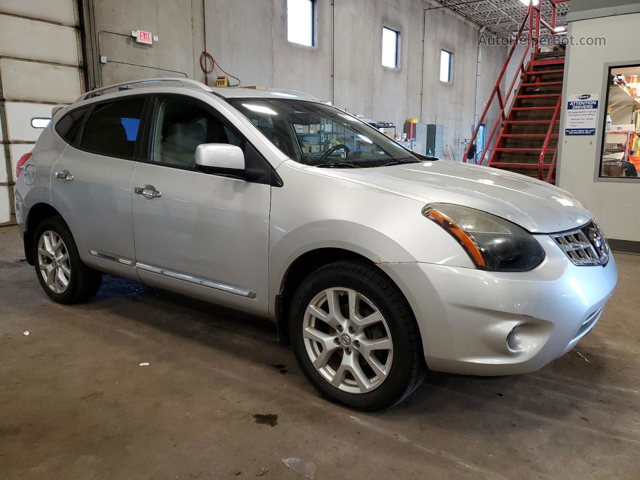 2012 Nissan Rogue S Silver vin: JN8AS5MT2CW279067