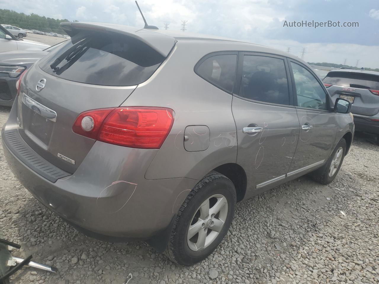 2012 Nissan Rogue S Серый vin: JN8AS5MT2CW293941