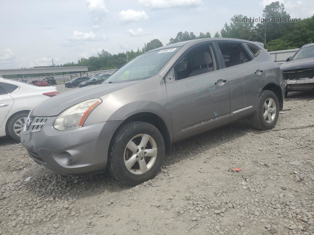 2012 Nissan Rogue S Серый vin: JN8AS5MT2CW293941