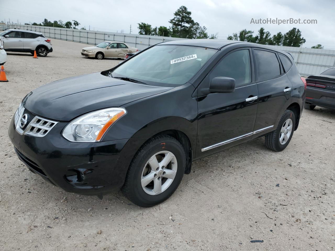 2012 Nissan Rogue S Черный vin: JN8AS5MT2CW606163