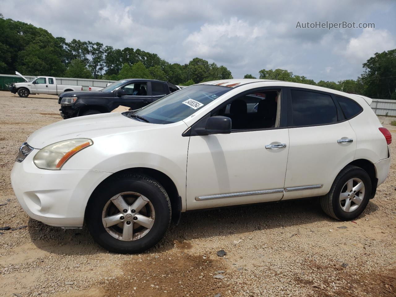 2012 Nissan Rogue S White vin: JN8AS5MT3CW255120