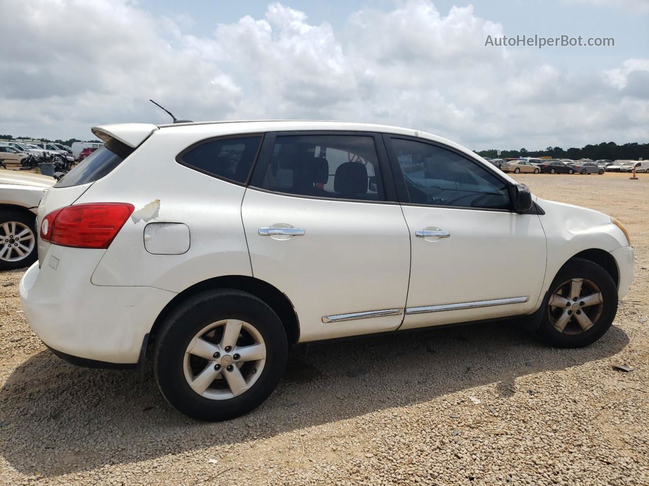 2012 Nissan Rogue S White vin: JN8AS5MT3CW255120