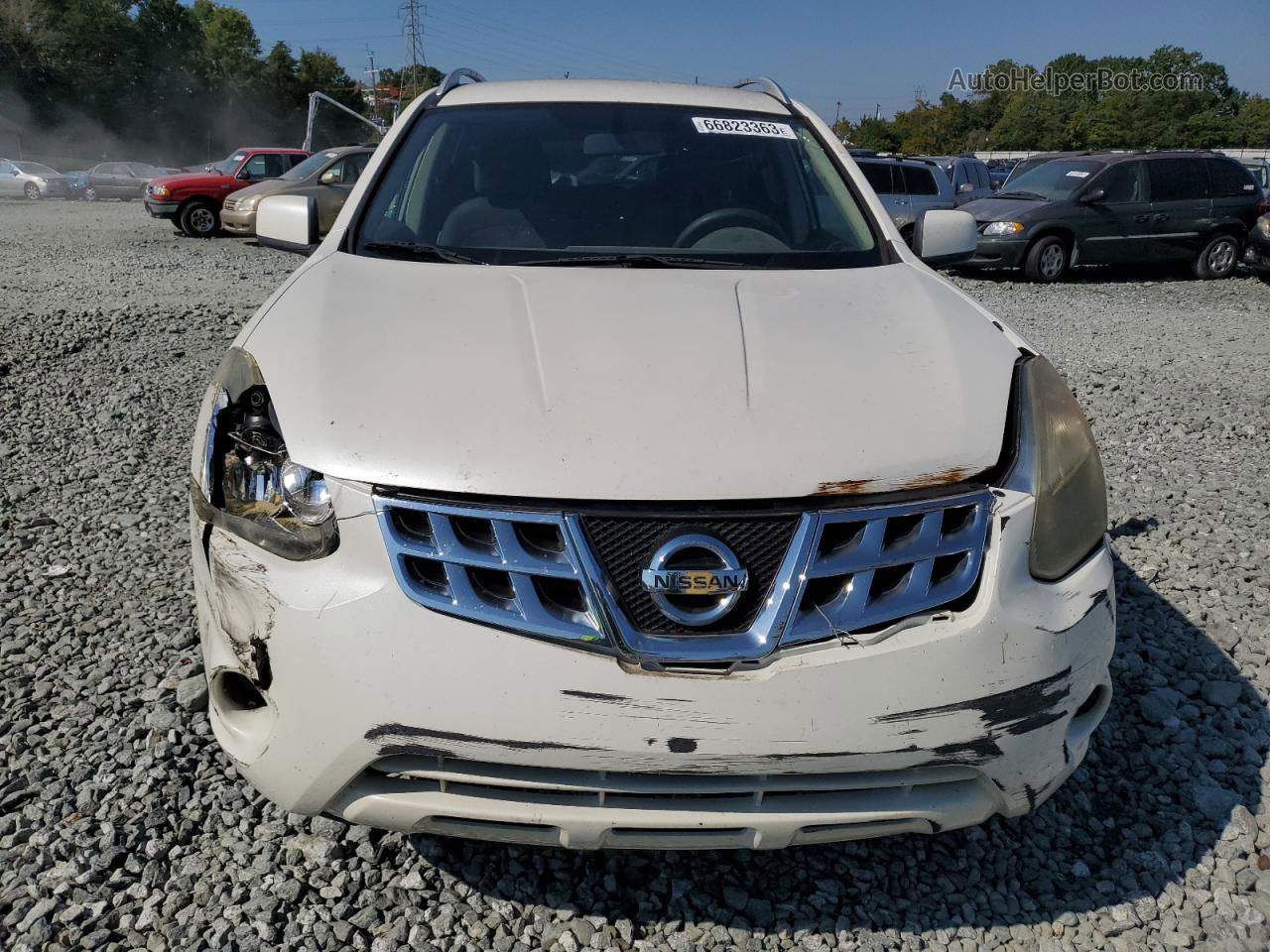 2012 Nissan Rogue S White vin: JN8AS5MT3CW257546