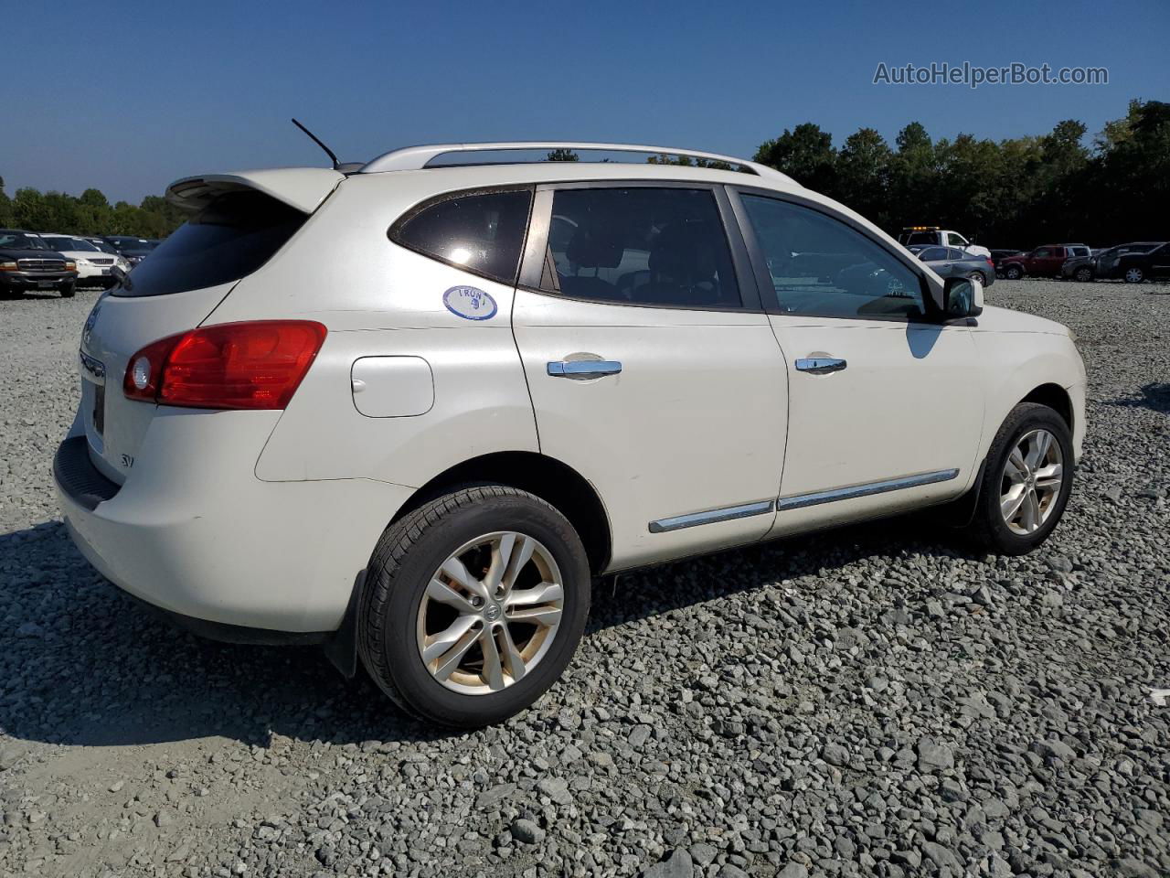 2012 Nissan Rogue S White vin: JN8AS5MT3CW257546