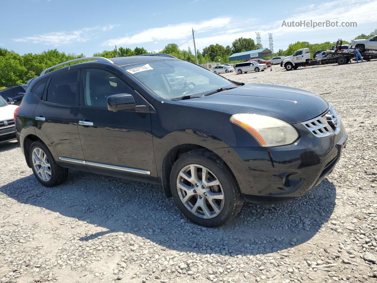 2012 Nissan Rogue S Черный vin: JN8AS5MT3CW282057