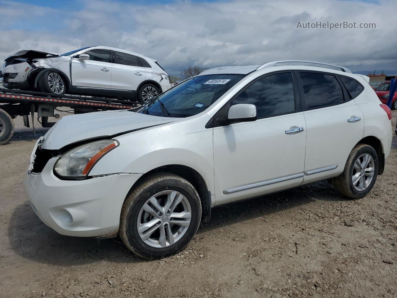 2012 Nissan Rogue S White vin: JN8AS5MT3CW292572