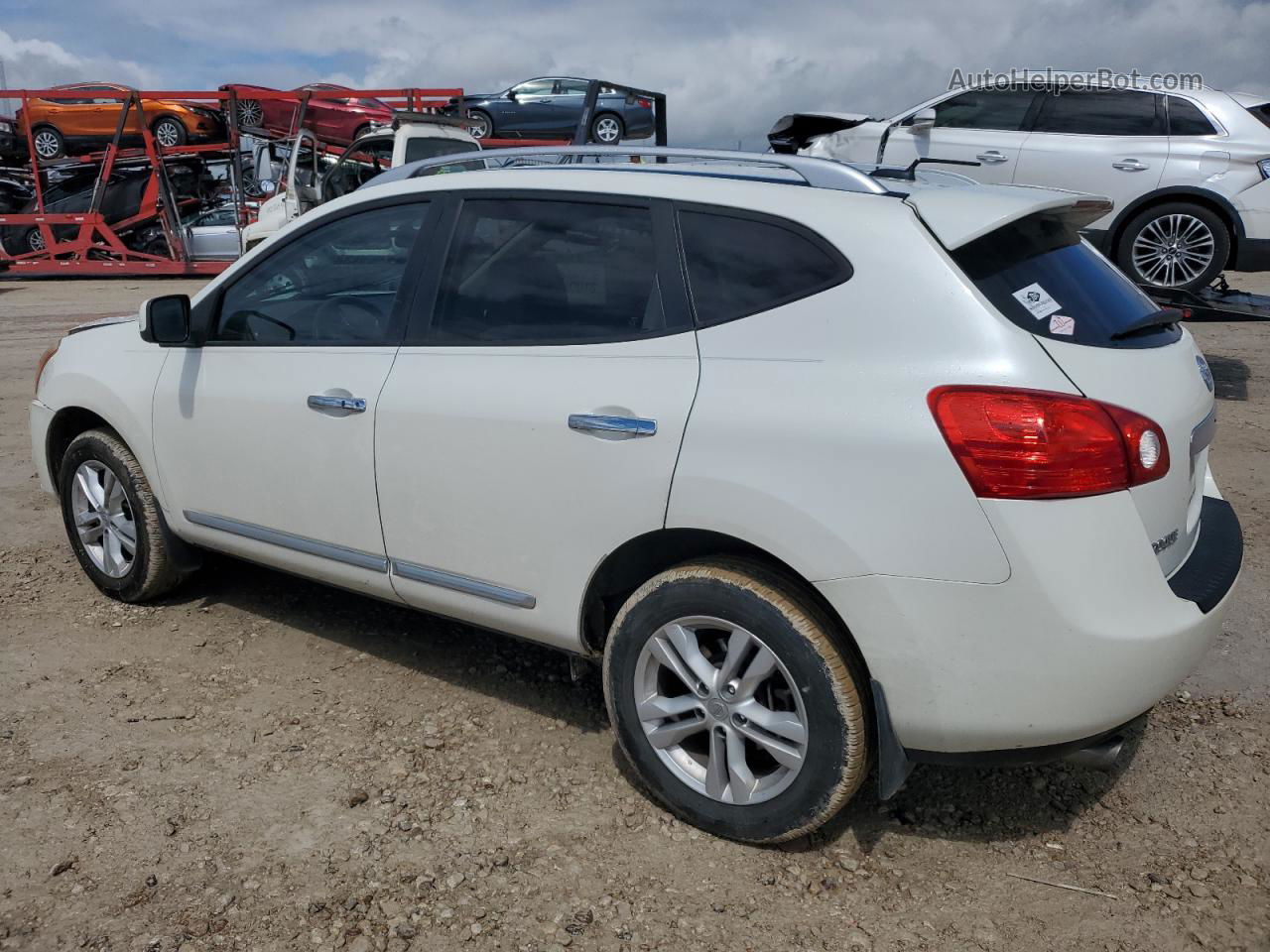 2012 Nissan Rogue S White vin: JN8AS5MT3CW292572