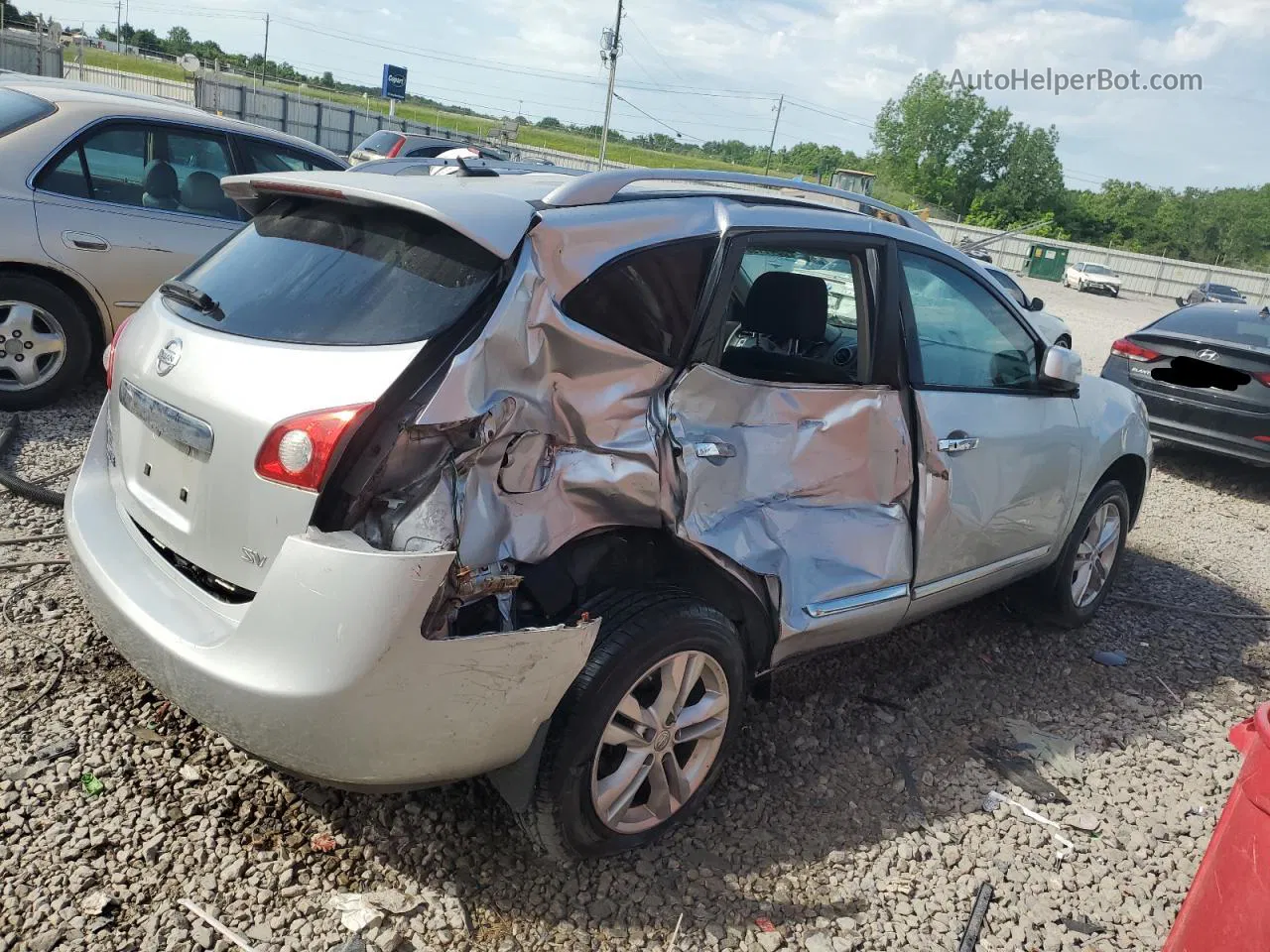 2012 Nissan Rogue S Silver vin: JN8AS5MT3CW604678